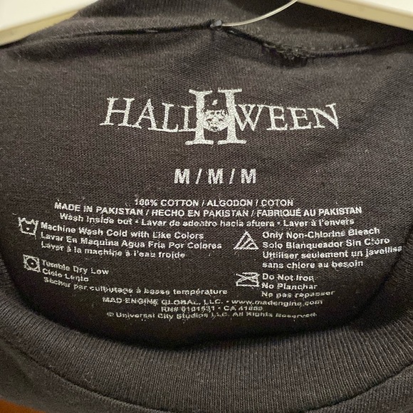 HALLOWEEN II, Michael Myers Face, Short Sleeve Tee Shirt Black, Sz M, Cotton NWT - Picture 4 of 7